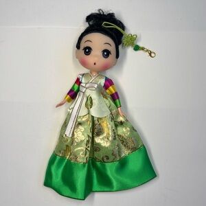 Korean Doll Keychain Bag Charm Green Dress